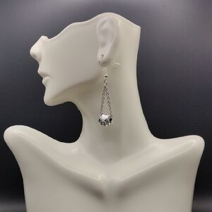 NWOT Elegant Silver Plated Casual Animal Print Boho Handmade Paw Dangle Earrings